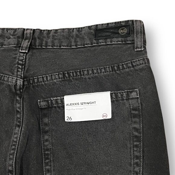 NWT AG Jeans Alexxis Vintage High-Rise Straight in 90s Faded Black Size 26 $225 - Picture 13 of 13